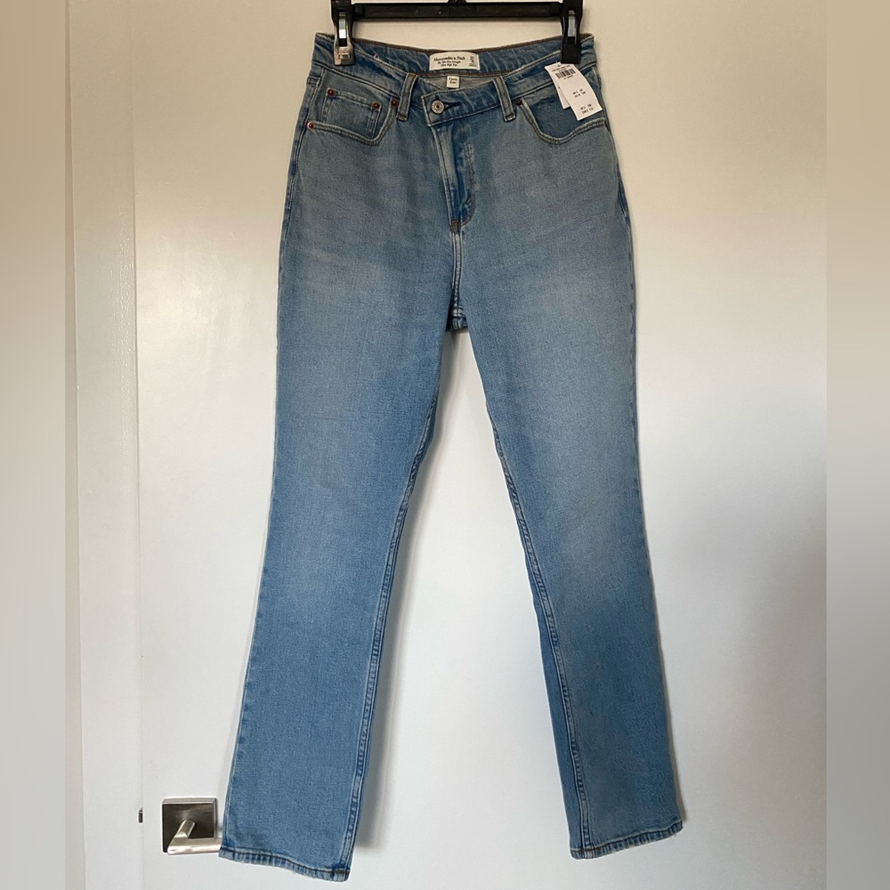 Abercrombie 90s Slim Straight Ultra High Rise Curve Love Jeans Crossover 27S
